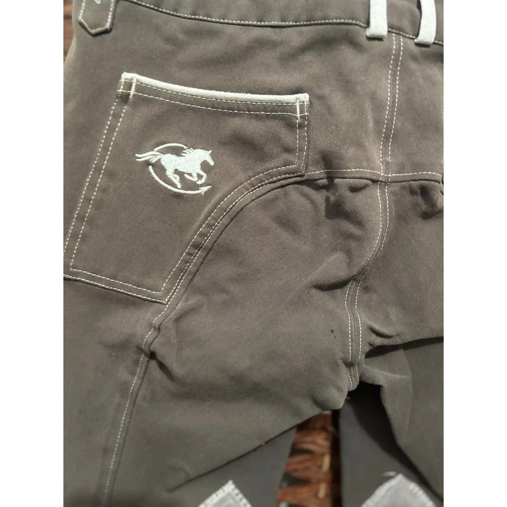 Equestrian Riding Breeches Jodhpurs Horseback Riding Pants Olive Green‎ flaws